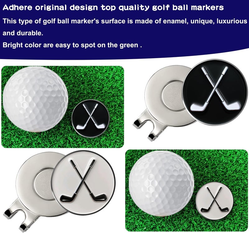 Adhere Golf Ball Markers Personlized Logo Enamel with A Strong Magnetic Hat Clips A Premium Golf Gifts for Golfer - Image 4